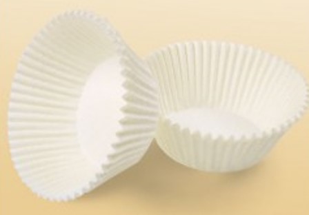 Бумажные формочки для кексов белые (40х27,5х95 мм)